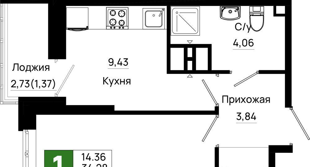 квартира г Ростов-на-Дону р-н Октябрьский пер Нефтекачка ЖК «Октябрь Парк» фото 1