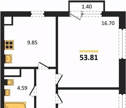 квартира г Евпатория пгт Заозерное ЖК «Кубики» фото 3