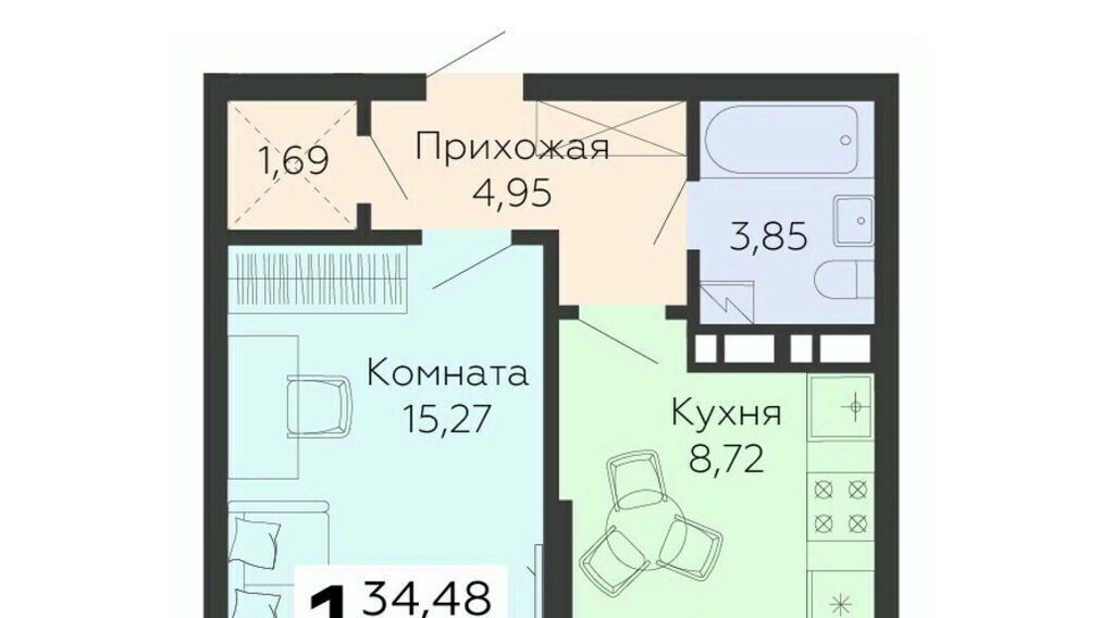 квартира г Воронеж р-н Коминтерновский ул 45 стрелковой дивизии 113 фото 1
