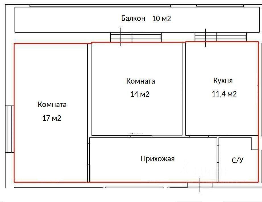 квартира г Краснодар р-н Прикубанский ул им. Цезаря Куникова 18/1 ЖК «Арбатский» фото 10