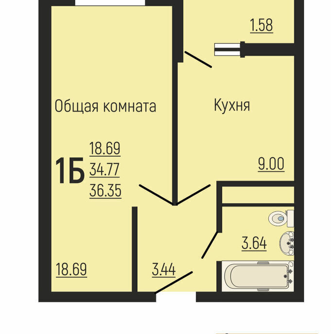 квартира г Краснодар р-н Прикубанский Славянский микрорайон ул Заполярная 39к/10 ЖК «Славянка» фото 1