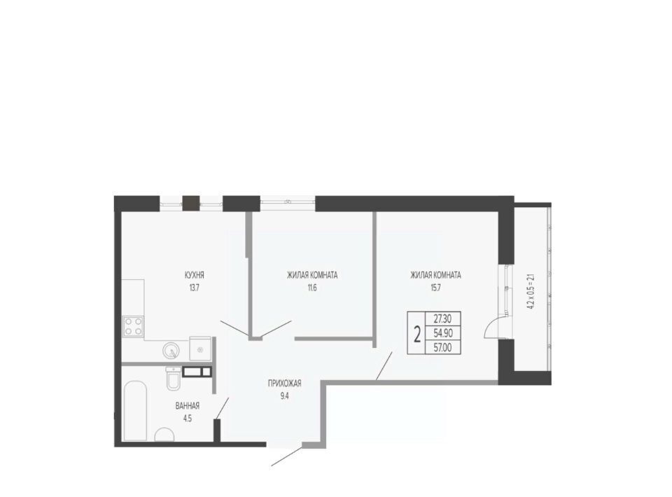 квартира г Краснодар р-н Прикубанский Фестивальный фото 1