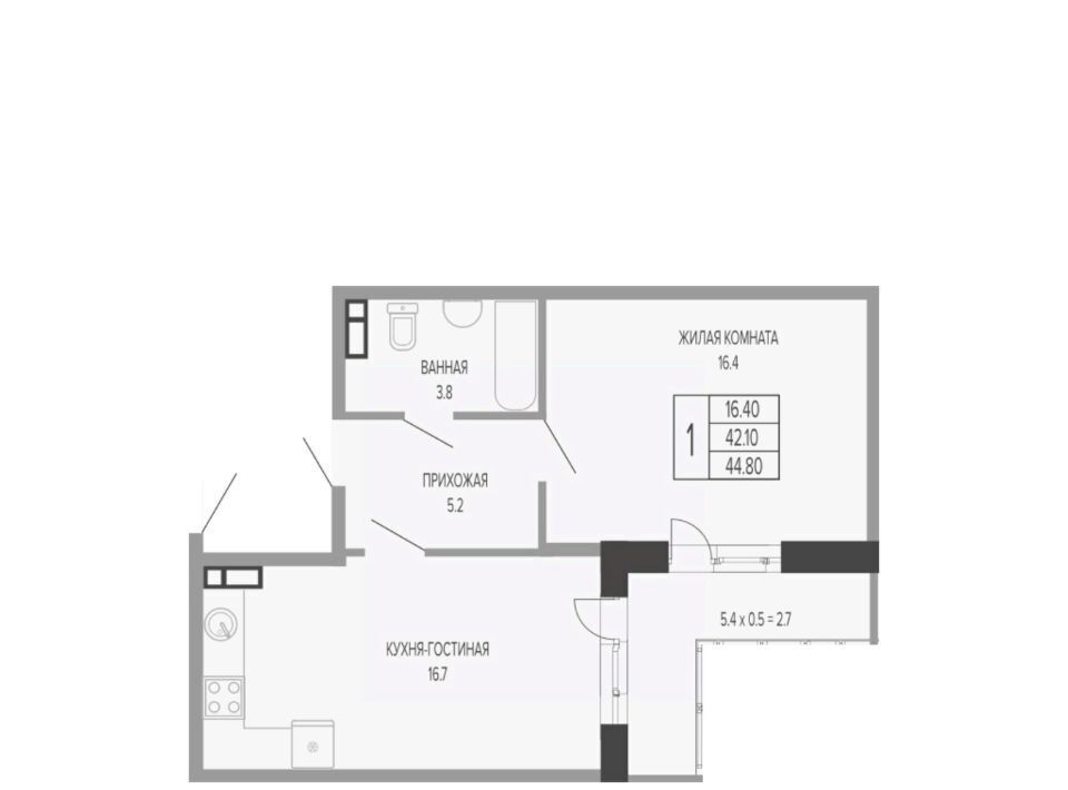 квартира г Краснодар р-н Прикубанский Фестивальный фото 1