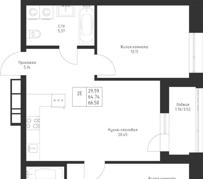 квартира г Казань метро Горки Седьмое Небо жилрайон фото 3