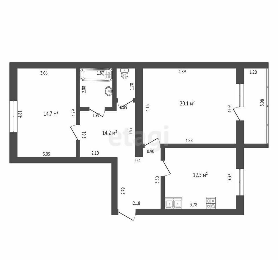 квартира г Тамбов снт Строитель мкр-н Южный, 18, пос. Строитель фото 23