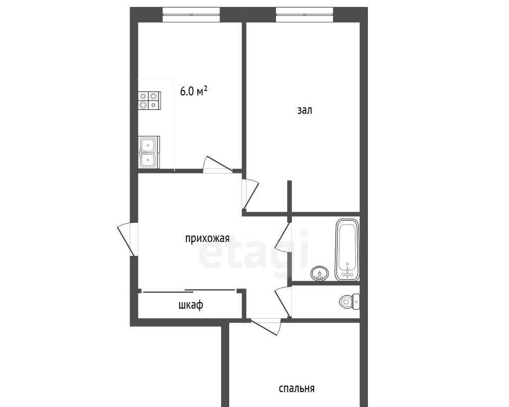 квартира р-н Чернушинский г Чернушка ул Мира 23 фото 25