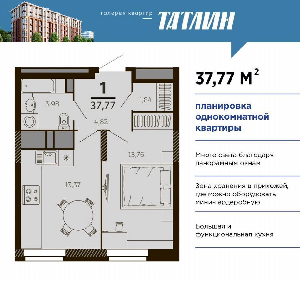 квартира г Рязань р-н Советский ул Есенина ЖД  «Татлин» фото 2