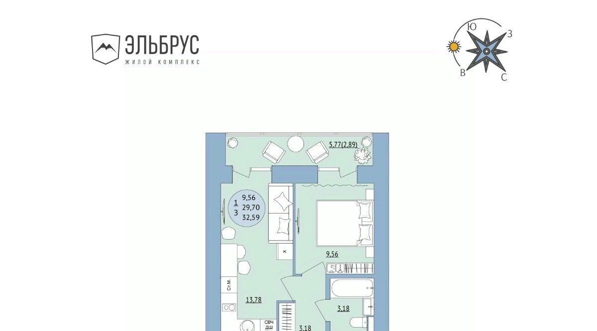 квартира г Уфа р-н Кировский ул Кавказская 24 фото 1