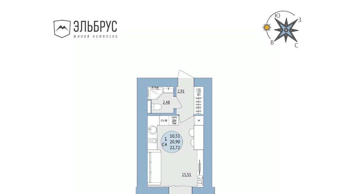 квартира г Уфа р-н Кировский ул Кавказская 24 фото 1