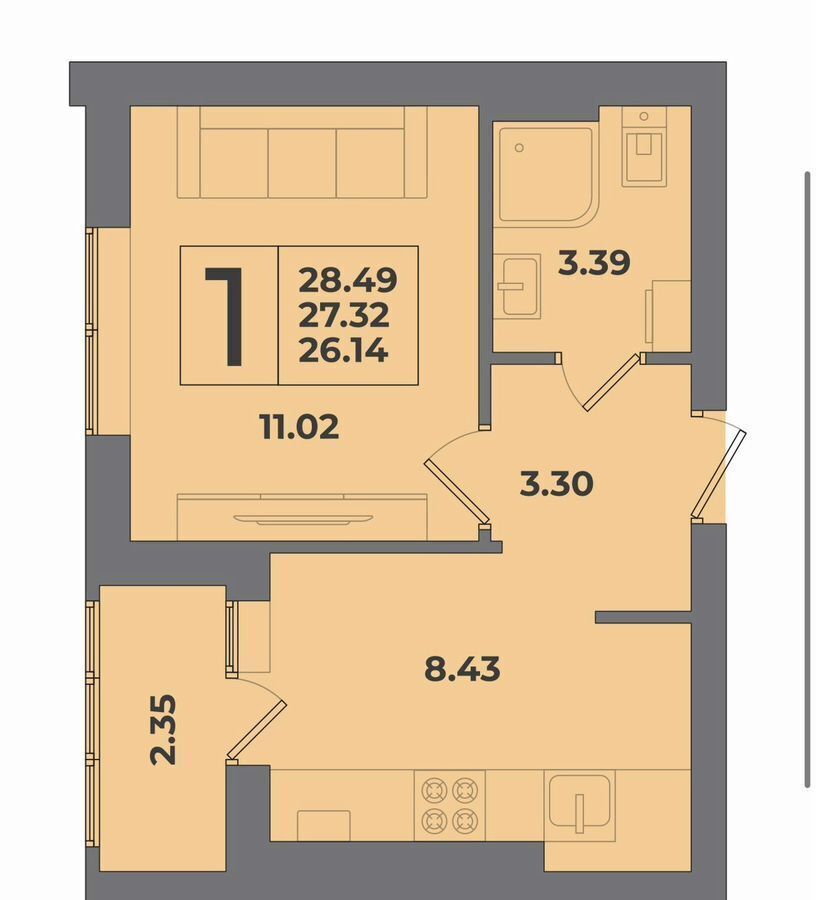 квартира г Калининград р-н Московский ул Коммунистическая 28а фото 12