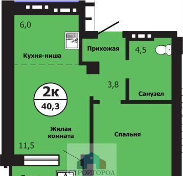 квартира г Красноярск р-н Свердловский ул Лесников 2 ЖК «Тихие зори (Красстрой)» фото 2