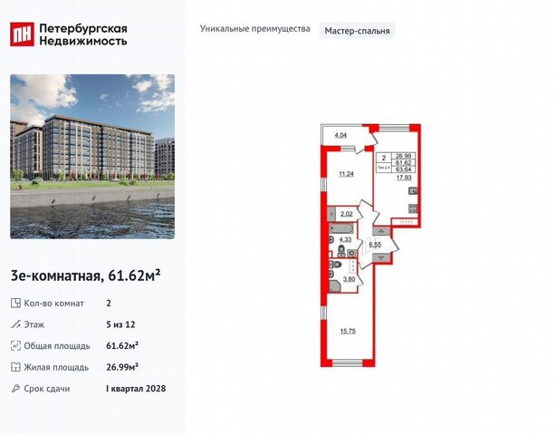 метро Елизаровская р-н Невский ЖК «SETL Ривьера» корп. 1. 1 фото