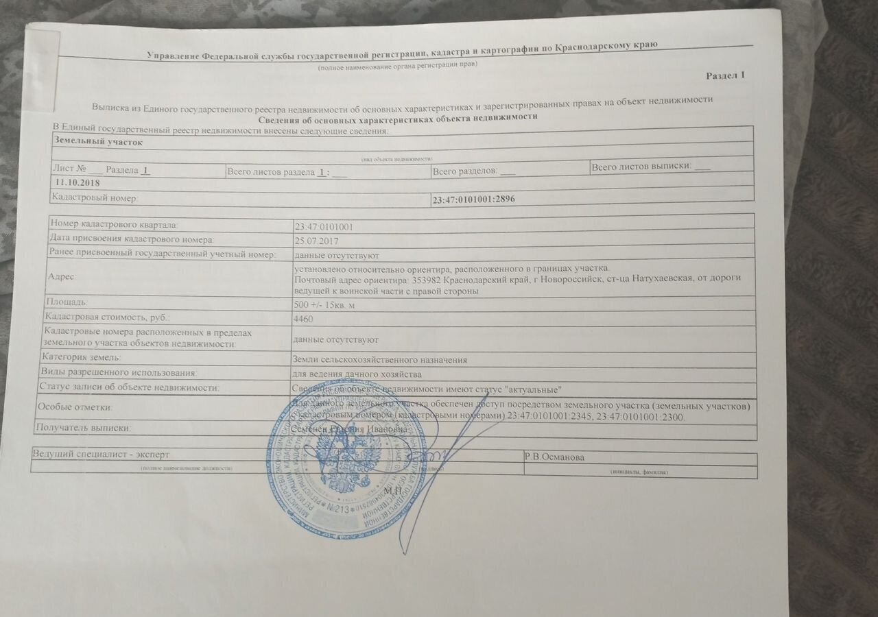 земля г Новороссийск ст-ца Натухаевская ул Красных Партизан муниципальное образование Новороссийск фото 2