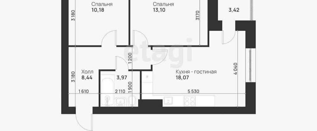 квартира г Тула ул Героев России ЖК «Новая Тула» фото 1