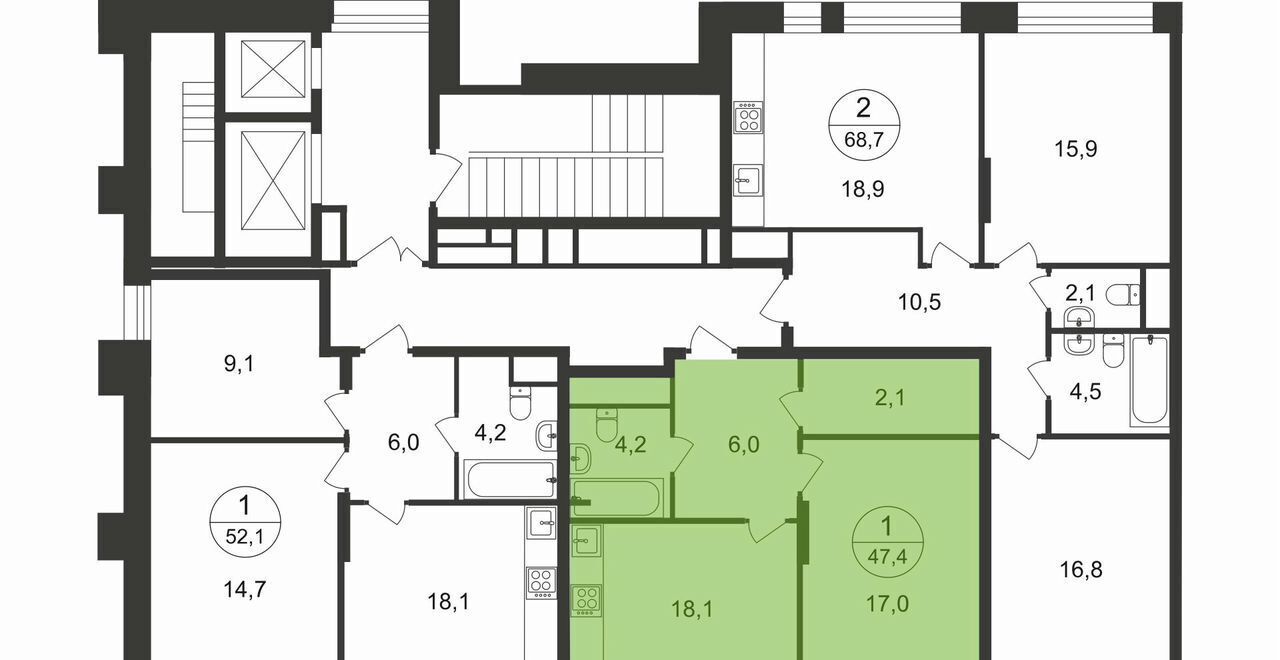 квартира г Москва ул Василия Аксёнова 6 Мичуринец фото 31
