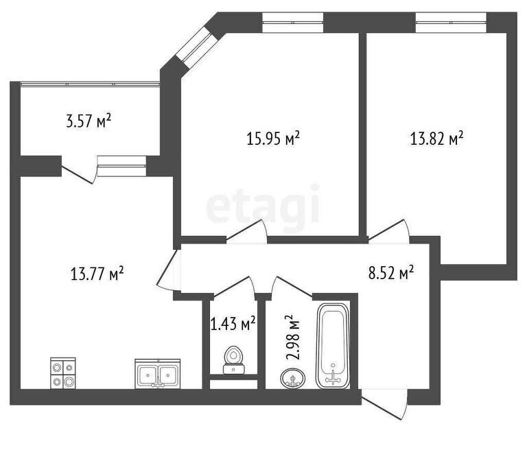 квартира г Ярославль ул 2-я Мельничная 39к/2 фото 1