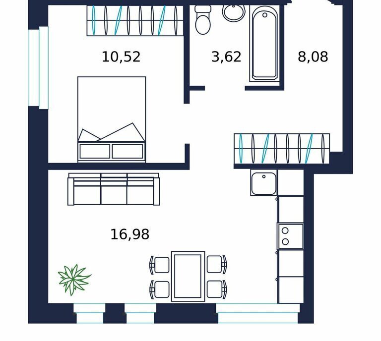 квартира г Тюмень п Мелиораторов ул Мелиораторов 6а фото 1