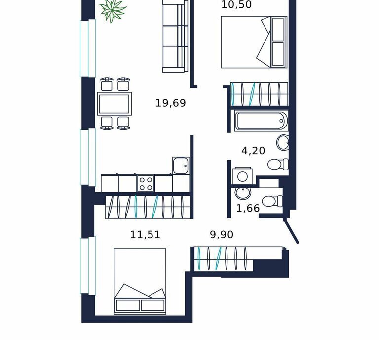 квартира г Тюмень п Мелиораторов ул Мелиораторов 6а фото 1