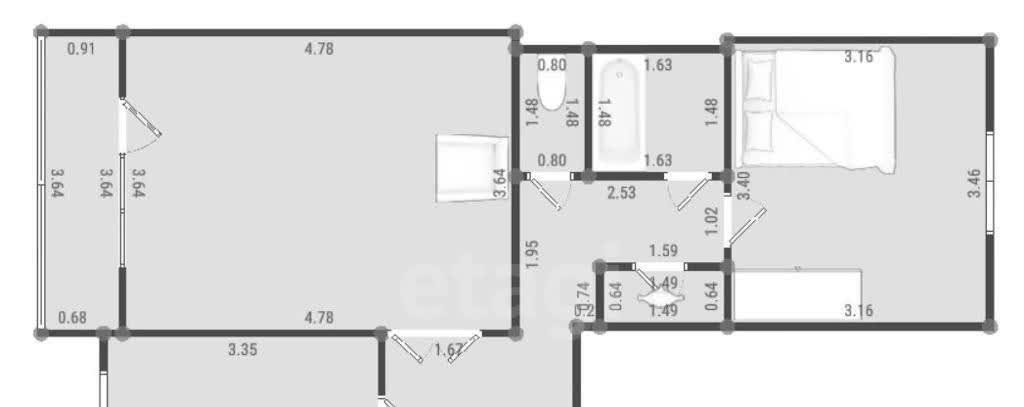 квартира г Липецк ул Циолковского 29а 7-й м-н фото 8