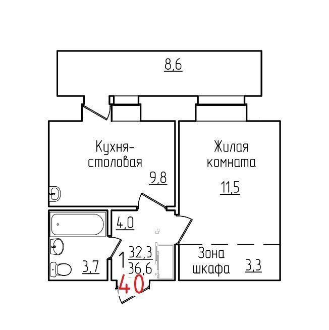 квартира г Благовещенск ул Ломоносова кв-л 217, ЖК «Gold» фото 1