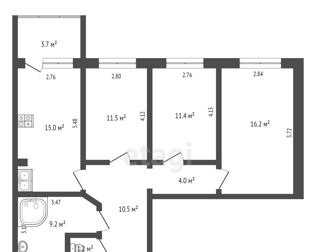 квартира г Петрозаводск Древлянка-4 б-р Интернационалистов 5 фото 7