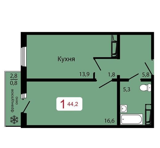 квартира р-н Октябрьский ул Калинина 2 фото