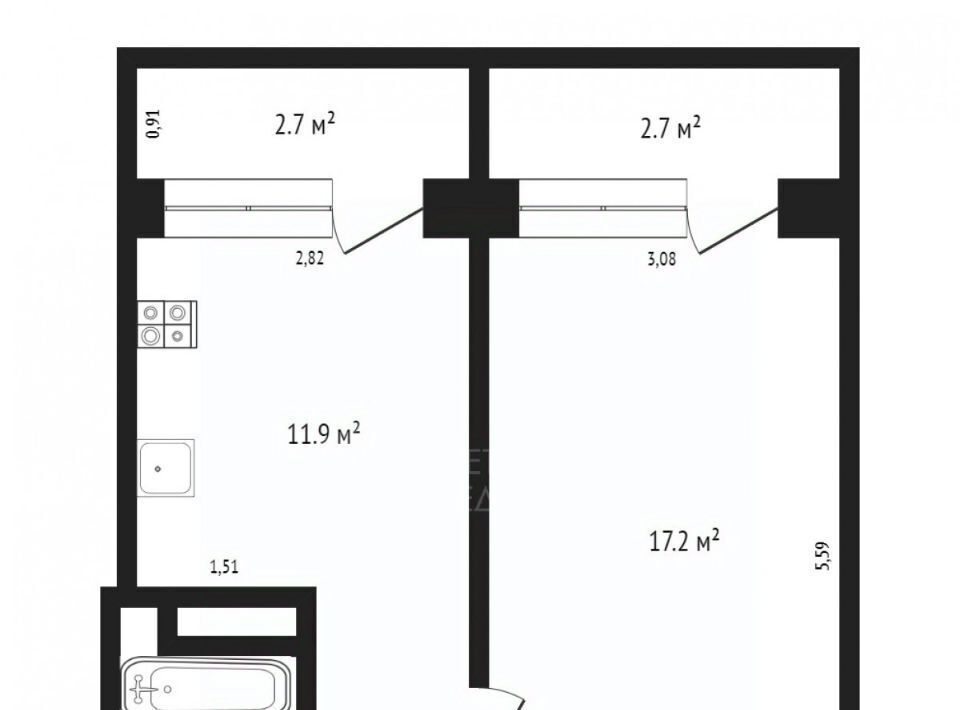 квартира г Тюмень р-н Калининский ул Интернациональная 199к/4 фото 2