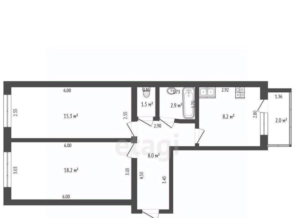квартира г Стерлитамак Солнечный ул Караная Муратова 2 фото 2