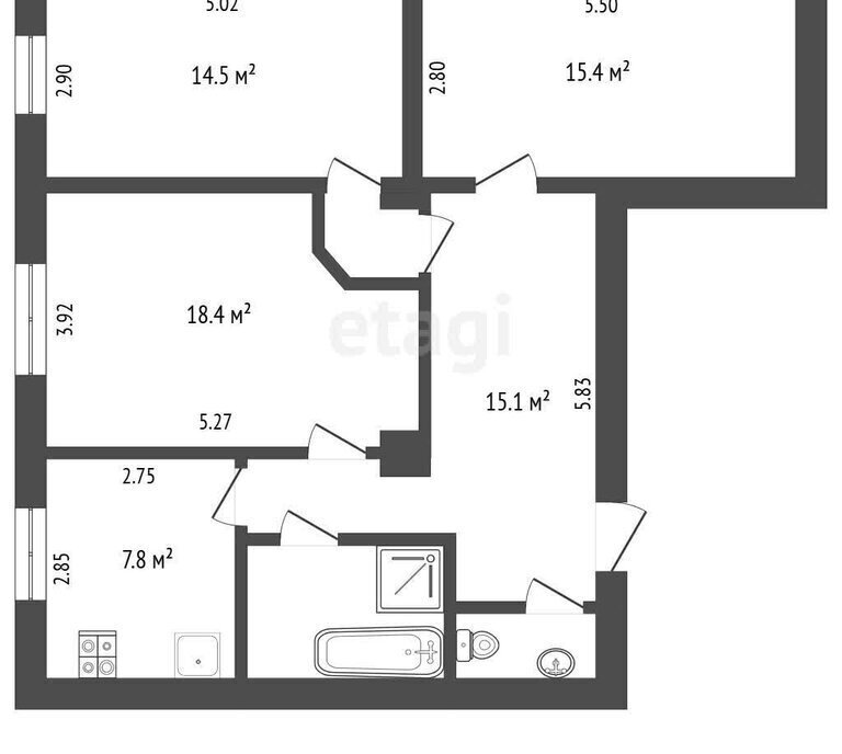 квартира г Белгород пр-кт Б.Хмельницкого 73 фото 1