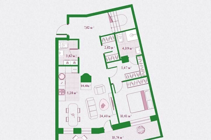 квартира г Тюмень р-н Калининский ул Герцена 33 фото 16