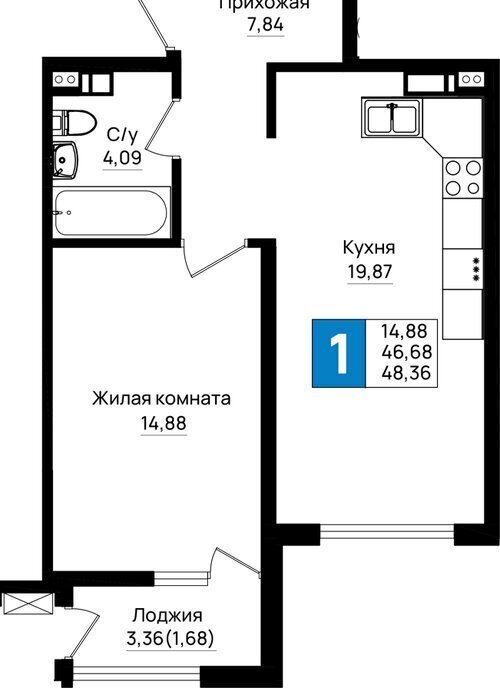 квартира г Новороссийск микрорайон 5-я Бригада фото 1