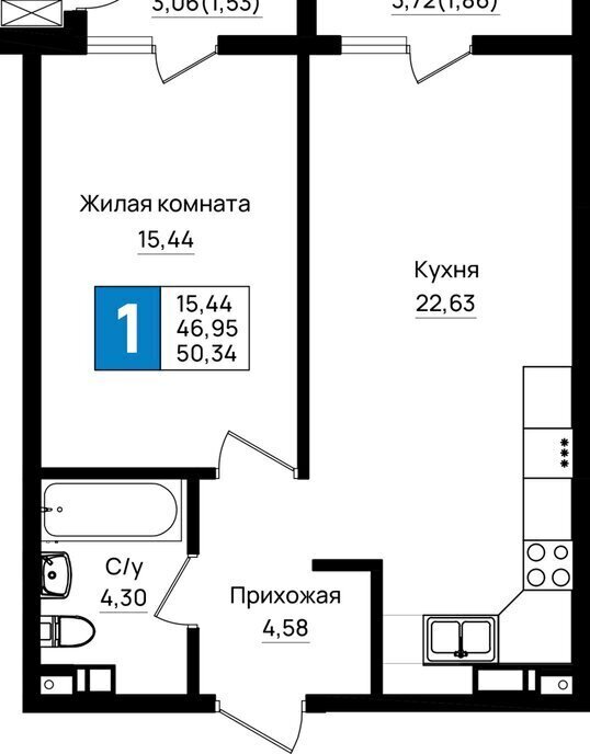 квартира г Новороссийск микрорайон 5-я Бригада фото 1