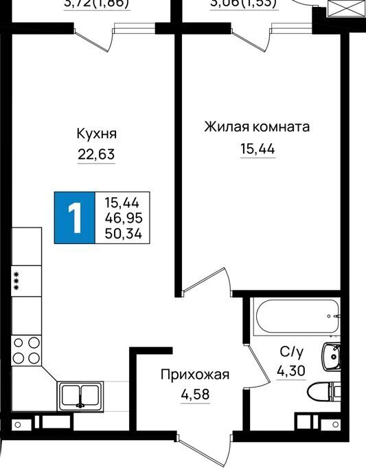 квартира г Новороссийск микрорайон 5-я Бригада фото 1