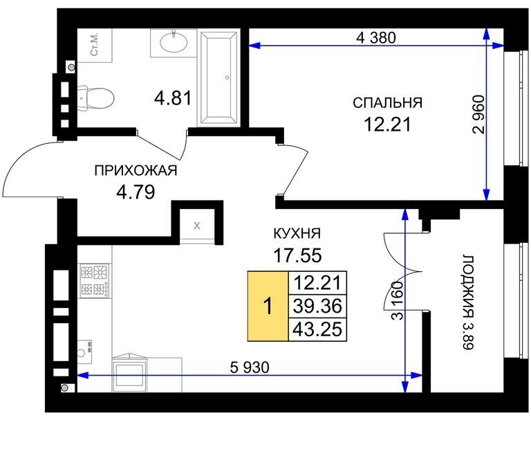 квартира р-н Гурьевский г Гурьевск ЖК «Включи» фото 1