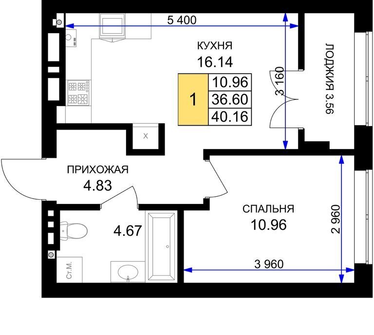 квартира р-н Гурьевский г Гурьевск ЖК «Включи» фото 1