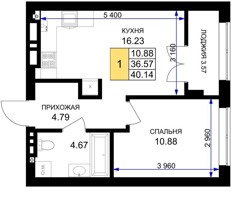 квартира р-н Гурьевский г Гурьевск ЖК «Включи» фото 1