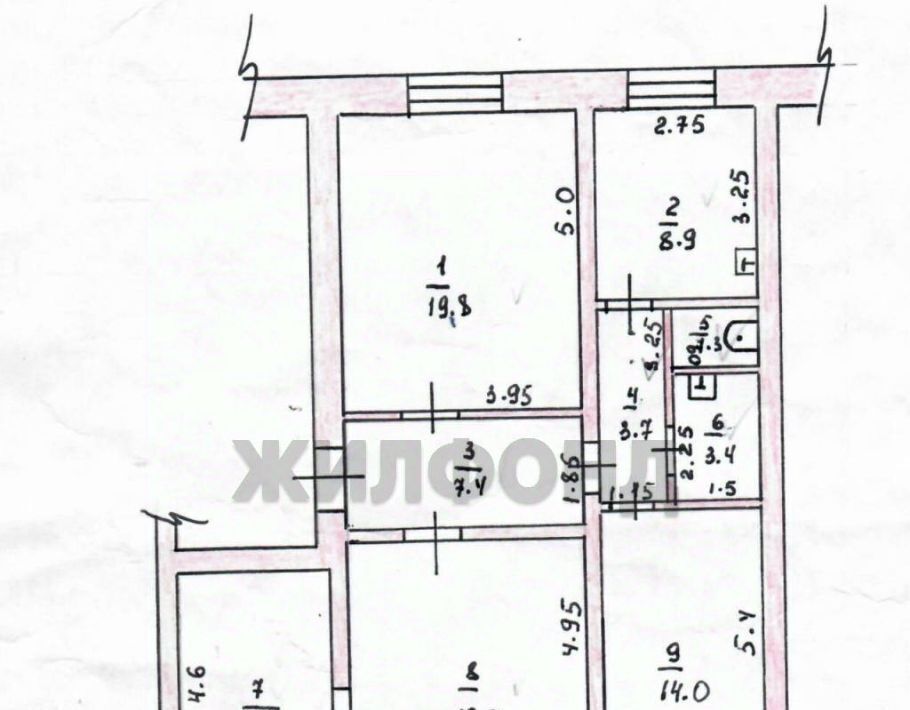 квартира р-н Борзинский г Борзя ул Ломоносова 4 фото 11