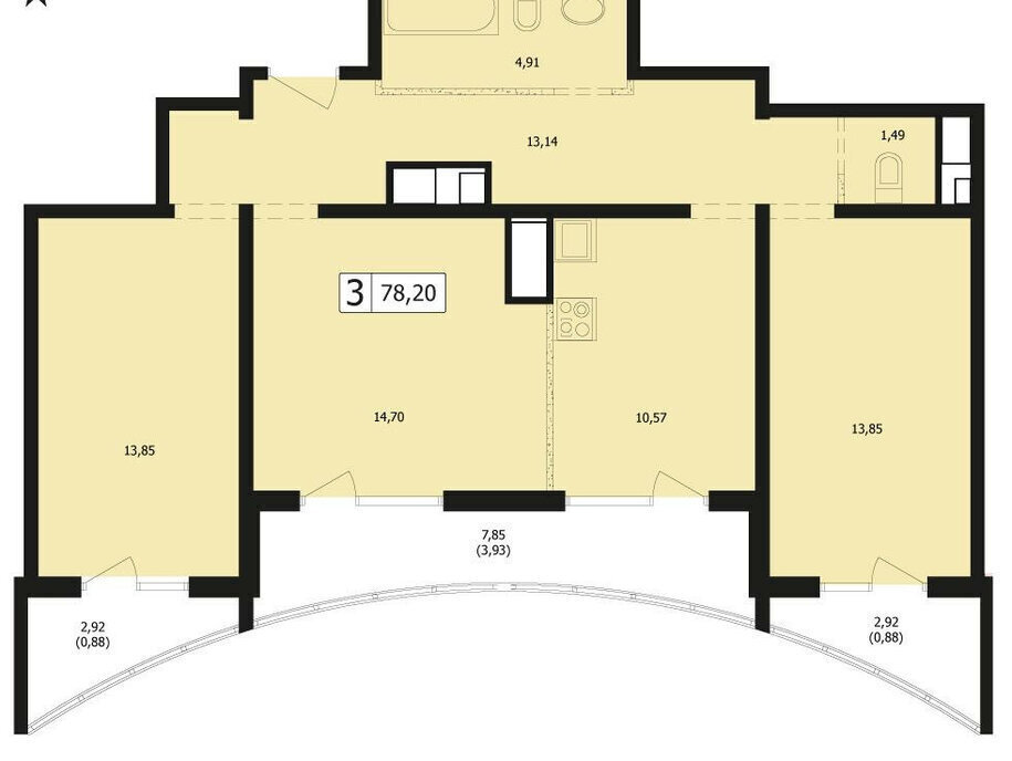 квартира г Краснодар ул Автолюбителей 1/3 2 фото 1