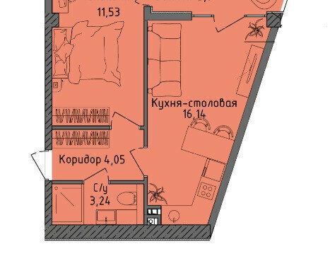 квартира г Алушта п Семидворье мкр Аян-Дере-2 фото 1