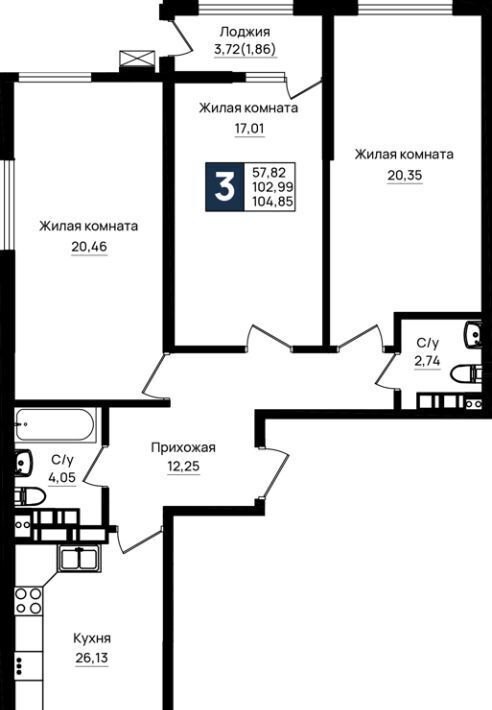квартира г Новороссийск р-н Южный микрорайон 5-я Бригада фото 1