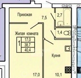 квартира г Орел р-н Северный ул Родзевича-Белевича 5/1 фото 2