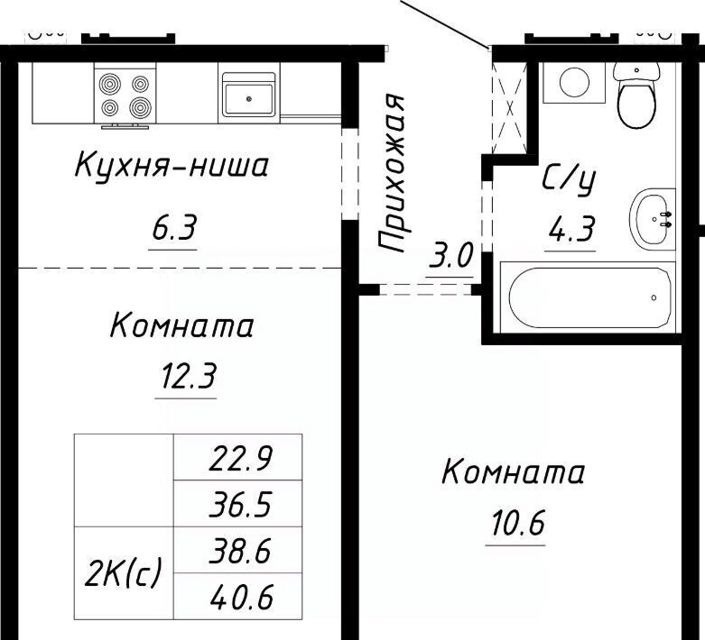квартира г Барнаул р-н Индустриальный ул Анатолия Мельникова 1 ЖК "Спектр" фото 1