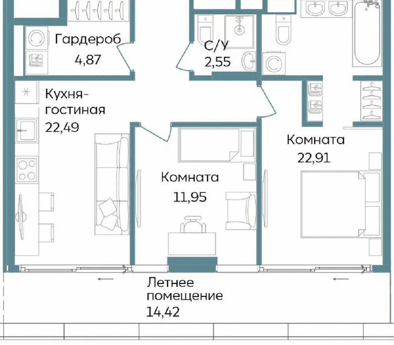 квартира г Саки TEMPO курортный кластер Темпо фото 3