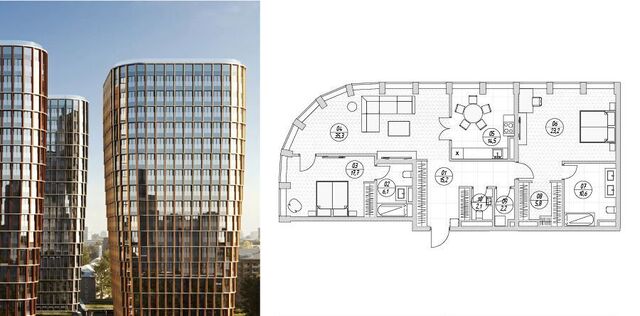 метро Краснопресненская дом 15 апарт-комплекс Sky View муниципальный округ Пресненский фото