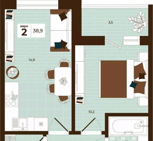 квартира р-н Центральный ул Академика Насоновой 3 фото