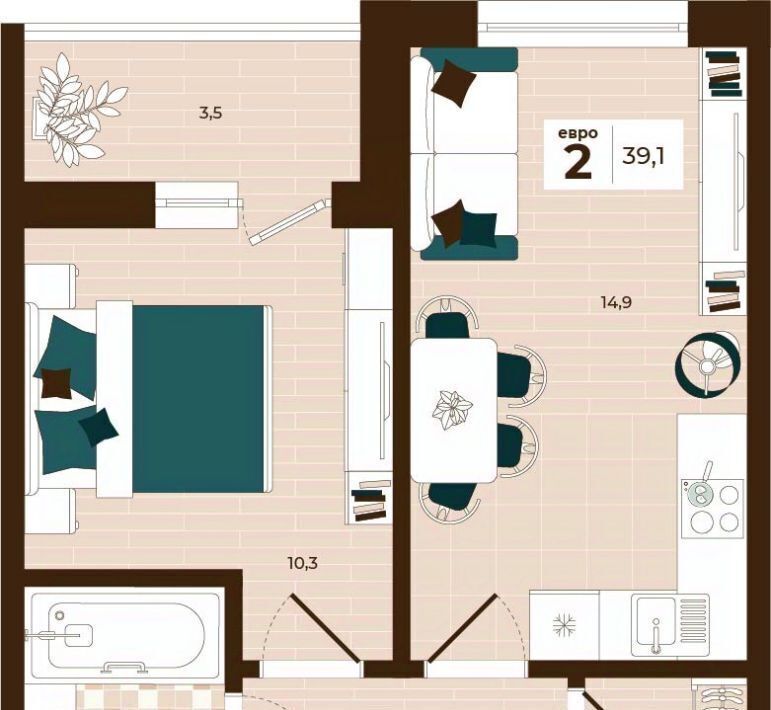 квартира г Тула р-н Центральный ул Академика Насоновой 3 фото 1