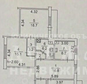 квартира г Кемерово р-н Центральный пр-кт Октябрьский 61а фото 2