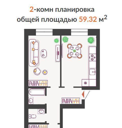 квартира г Тольятти р-н Автозаводский пер Южный жилой комплекс фото 1