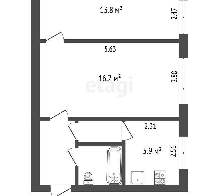 квартира г Челябинск р-н Металлургический ул Дегтярева 31 фото 1