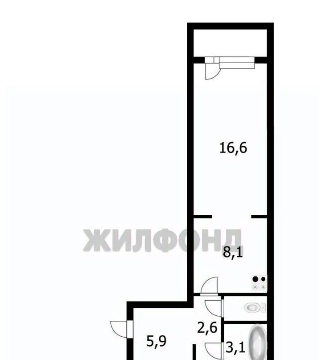 квартира г Новосибирск Золотая Нива ул Виталия Потылицына 7 фото 9